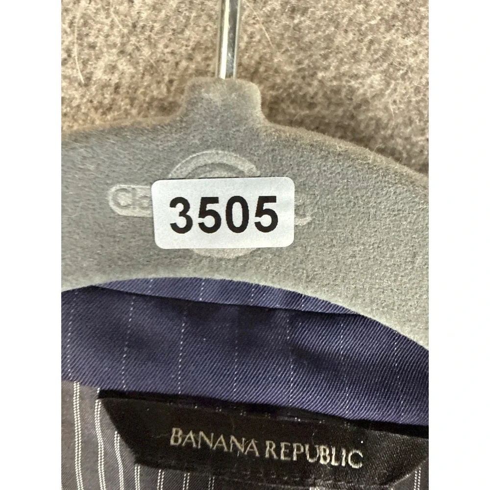 Banana Republic Navy Pinstripe Slim Fit 2 Button Notch Lapel‎ Blazer Jacket 40 R